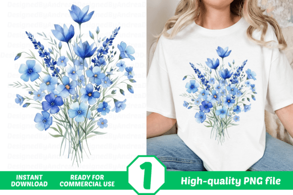 Blue Flower Sublimation Design: A Creative Asset Guide