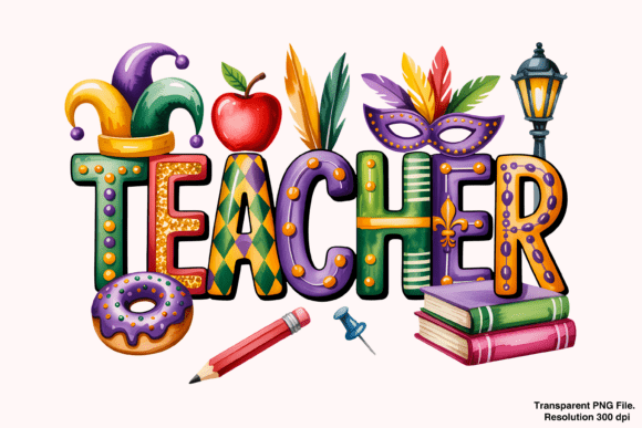 Bringing the Party to the Classroom with a Mardi Gras Teacher PNG
