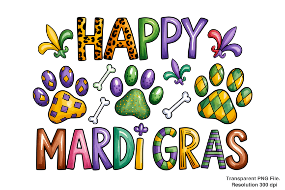 Celebrate in Style: Creative Ways to Use Happy Mardi Gras PNG and Dog PNG Designs