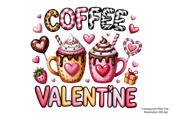 Celebrate Love with Coffee Language PNGs for Valentine's