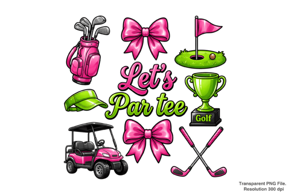 Elevate Designs with Coquette Golf & Funny Golfer PNGs