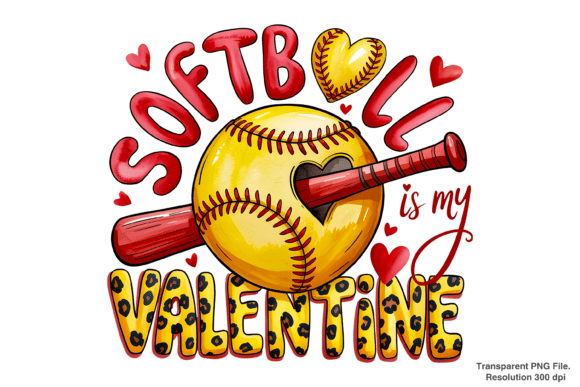 Elevating Your Designs with Premium Softball PNG and Valentine Softball PNG Graphics
