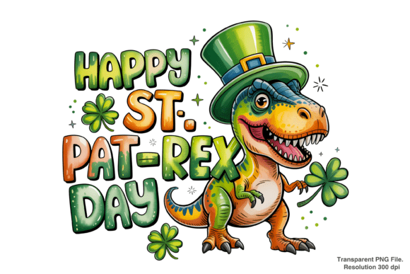 Evaluating the Happy St. Pat-Rex Day PNG for Creative Projects