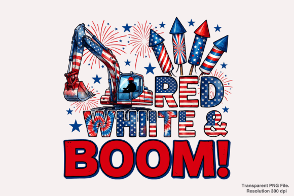 Ignite Your Creative Projects with a Red White and Boom PNG