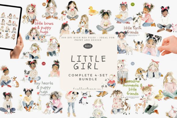 Unlocking the Potential of Your Watercolor Girl Clipart Bundle for Professional Designs